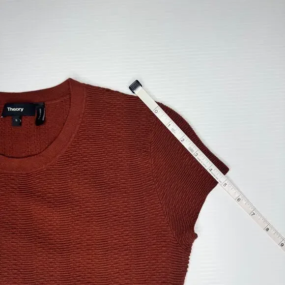 Theory Branteen Mini Sheath Dress Brown Rust Women’s Small Naturecore Neutral - Picture 9 of 14